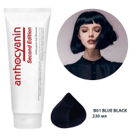 Краска для волос Антоцианин B01 (BLUE-BLACK) -  сине-черная краска