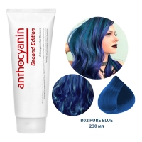 Синяя краска для волос Антоцианин B02 (PURE BLUE) *230 мл.