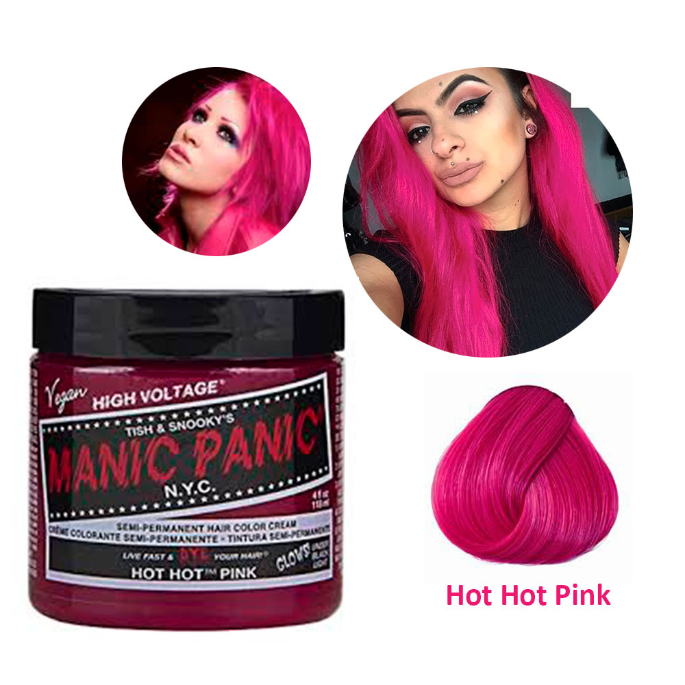 Есть розовая краска. Маник паник краска Pink. Маник паник краска для волос розовая. Маник паник краска для волос hot hot Pink. Manic Panic краска для волос.
