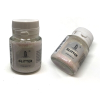 Декоративные сухие блестки Luxart LuxGlitter голографический белый, 20 ml
