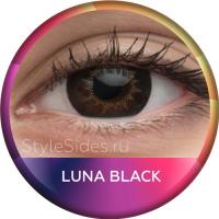Чёрные лунные линзы с рисунком Luna Black