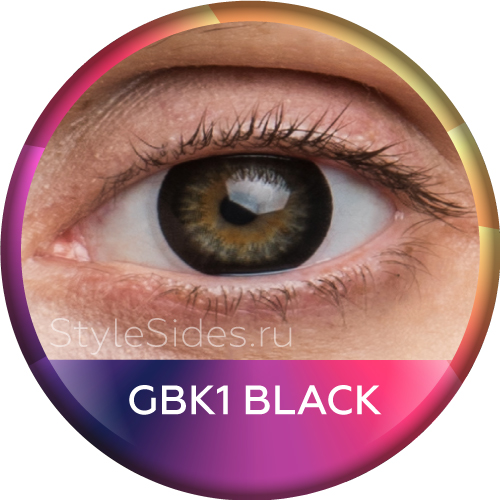 Чёрные линзы-ободки Black GBK4