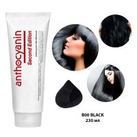 Черная краска для волос Черная краска с эффектом биоламинирование - Антоцианин B00 (BLACK)