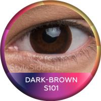 Линзы насыщенного тёмно-коричневого цвета Dark Brown S104