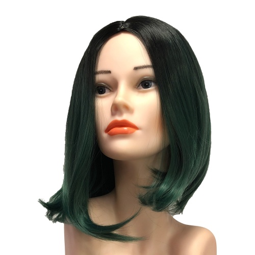 парик каре без челки черно-темно зеленый driada 1b/green, 35cm