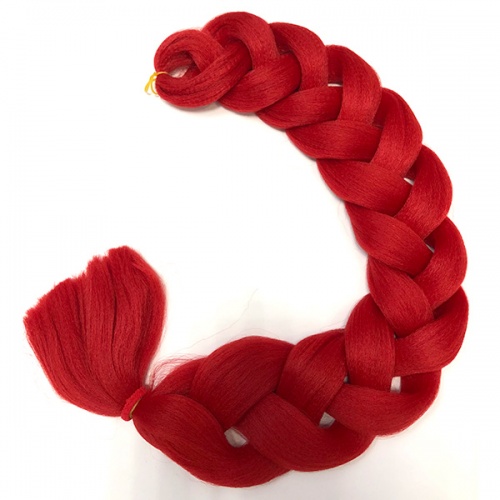 канекалон для плетения кос driada красный red, 200cm