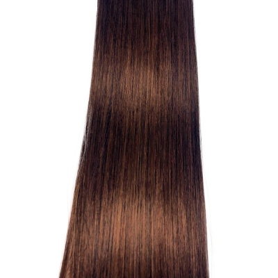 накладные волосы на заколках каштановый 4/30, 6 прядей, 56cm