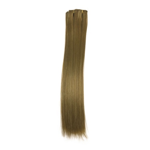 Накладные волосы на заколках каштановый 27/613, 6 прядей, 56cm