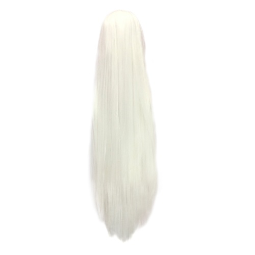 парик прямой с челкой fujiwara no mokou белый driada cs-035u, 100cm