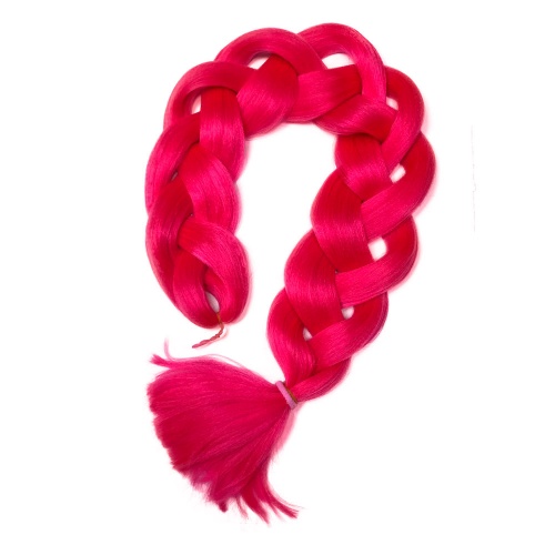 канекалон для плетения кос driada ярко розовый d.pink, 200cm