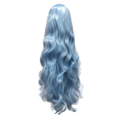 парик кудрявый с челкой небесно-голубой driada cs-034e, 80cm