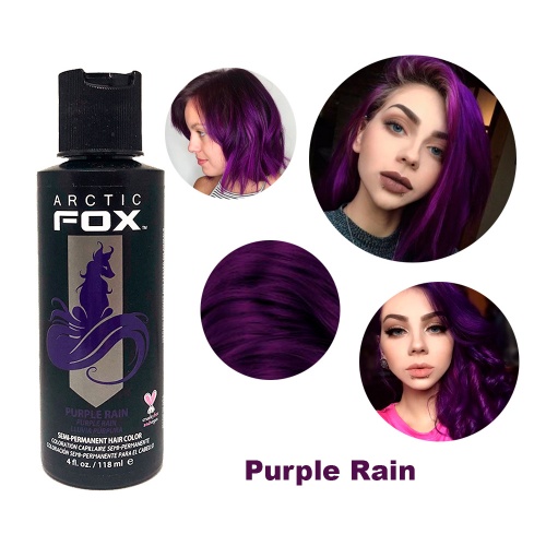 Краска для волос темно - фиолетовая Arctic Fox Purple Rain, 236 ml