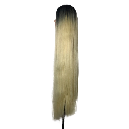 Парик без челки длинный прямой черно блонд W04YLH - 7005A - 2T/PLATINUM, 100см