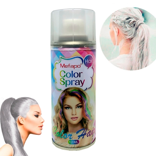 Цветной спрей для волос Mefapo белый, 120 ml