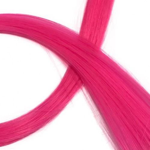 цветная прядь на заколке ярко-розовая tf2315, 50cm