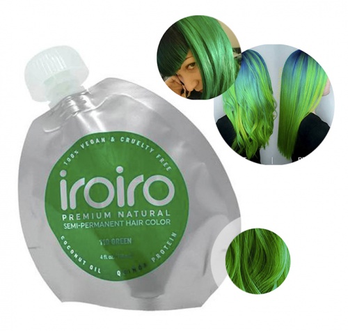 Краска для волос iroiro 110 green зеленый, 118 ml