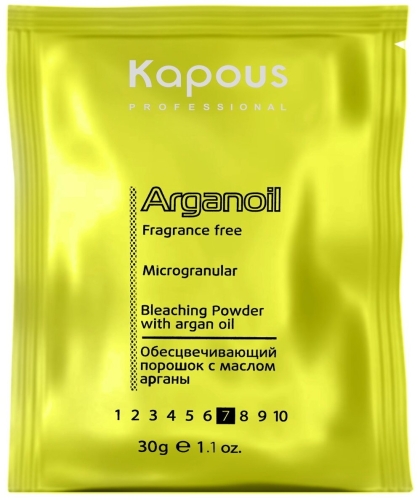Обесцвечивающий порошок с маслом арганы для волос серии "Arganoil" Kapous, 30 г