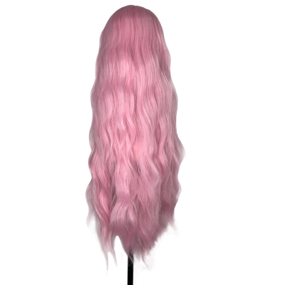 Парик без челки волнистый светло розовый Driada LW050, 70cm