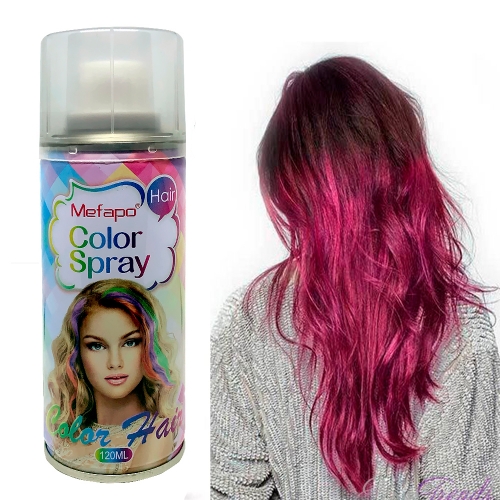 Цветной спрей для волос фуксия Mefapo Purple Red, 120 ml