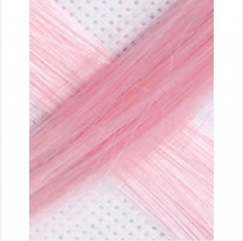 цветная прядь на заколке светло-розовая а16, 50cm