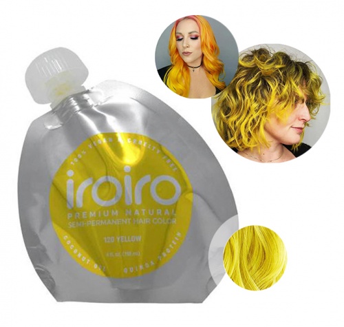 Краска для волос iroiro 120 yellow желтый, 118 ml