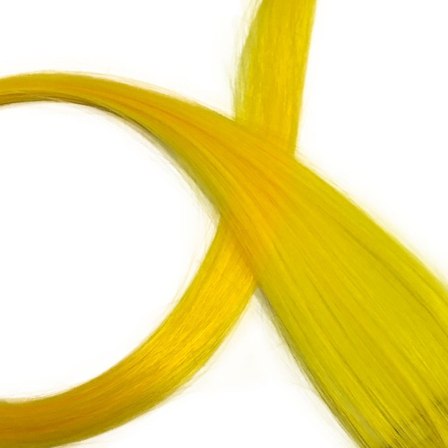 Цветные пряди на заколке желтый, 50cm X 10шт