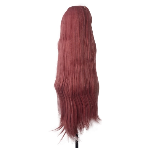 Парик с челкой прямой длинный пастель Long Pink The Quintessential Quintuplets Nakano CS-404C, 80см