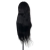 Парик на сетке из натуральных волос длинный прямой черный W048DM - 8677K - NATURALCOLOR, 70см
