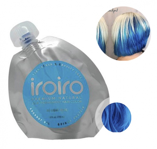 Краска для волос iroiro 60 light blue голубой, 118 ml