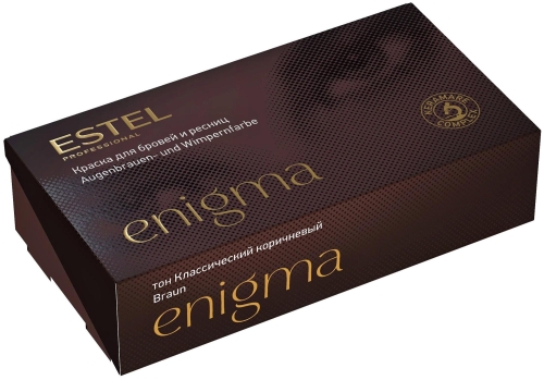 Estel Enigma - Краска для бровей и ресниц тон классический коричневый, 2 шт по 20 мл