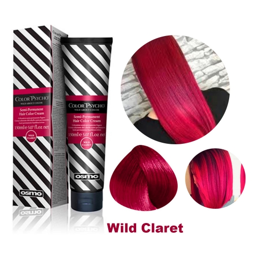 краска для волос osmo color psycho wild claret дикий бордовый, 150 ml