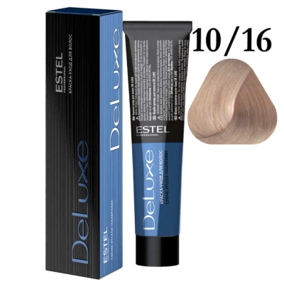 Краска для волос ESTEL PROFESSIONAL DELUXE 10/16 cветлый блондин пепельно-фиолетовый, 60 мл
