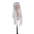 Парик волнистый с челкой White Wigs for Girls белый Driada CS-103A, 70cm