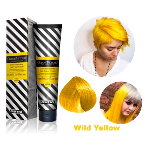 краска для волос osmo color psycho wild yellow дикий желтый, 150 ml
